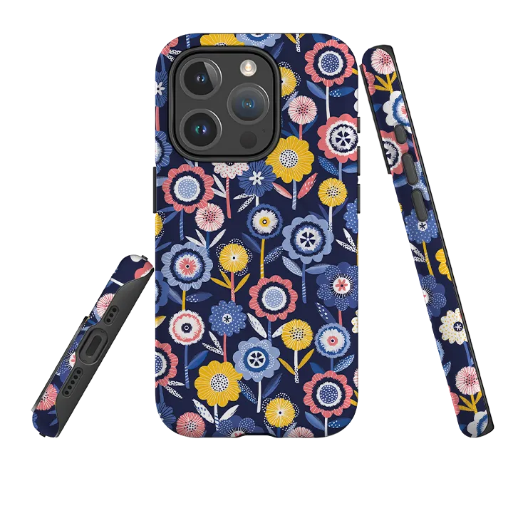 iPhone MagSafe Tough Case -  Summer Garden II By Ali Brookes Magnetic Mount Classic Pattern