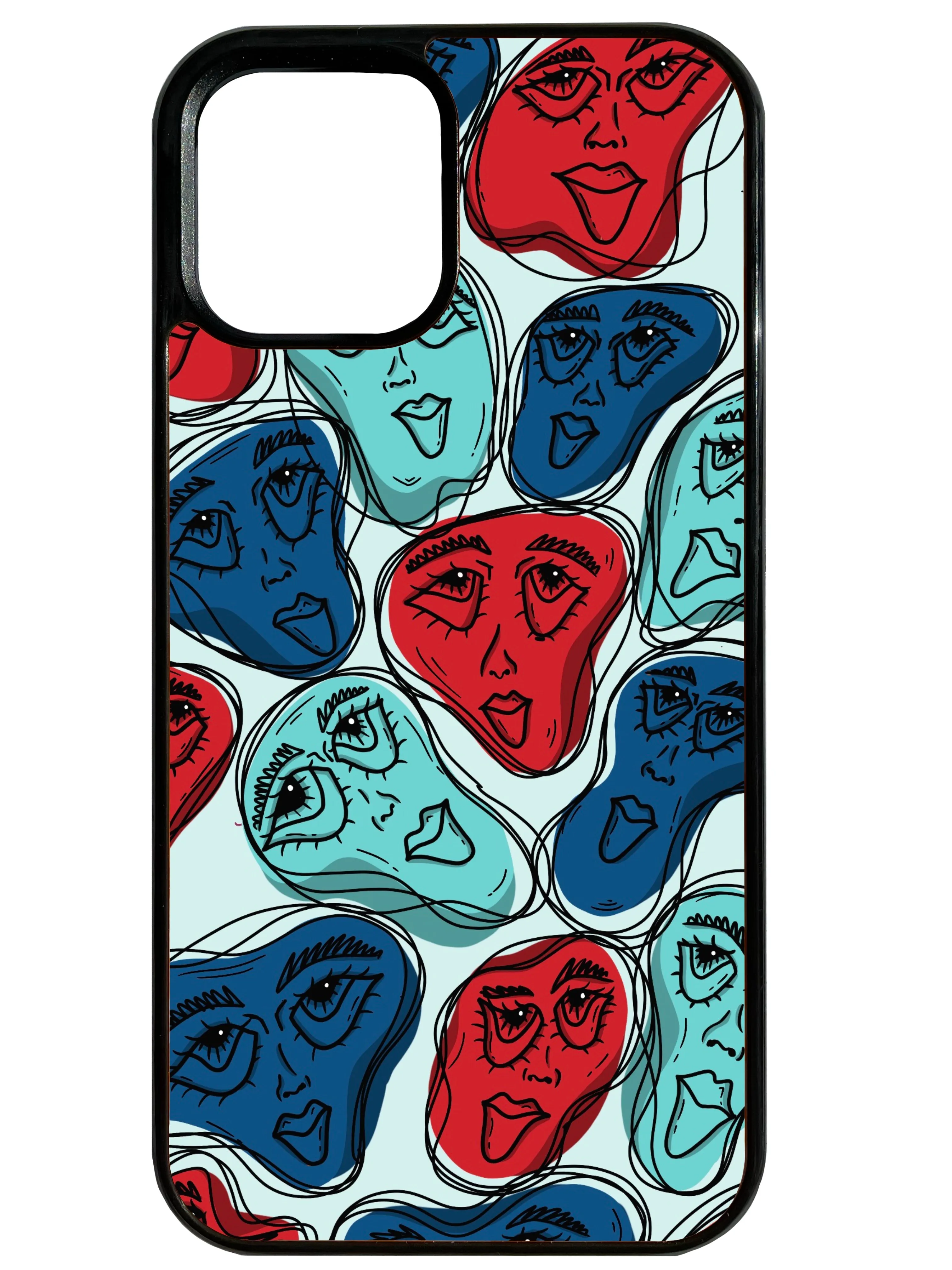 Hybrid Grip Finish Funky Faces in Red