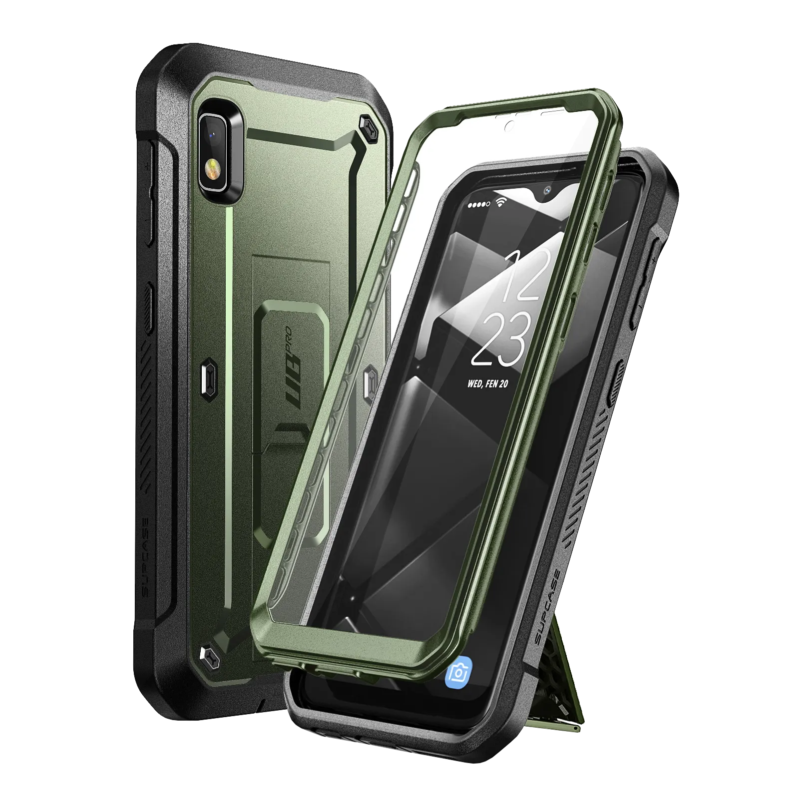 Sporty Design Galaxy A10e Unicorn Beetle Pro Rugged Holster Case-Dark Green