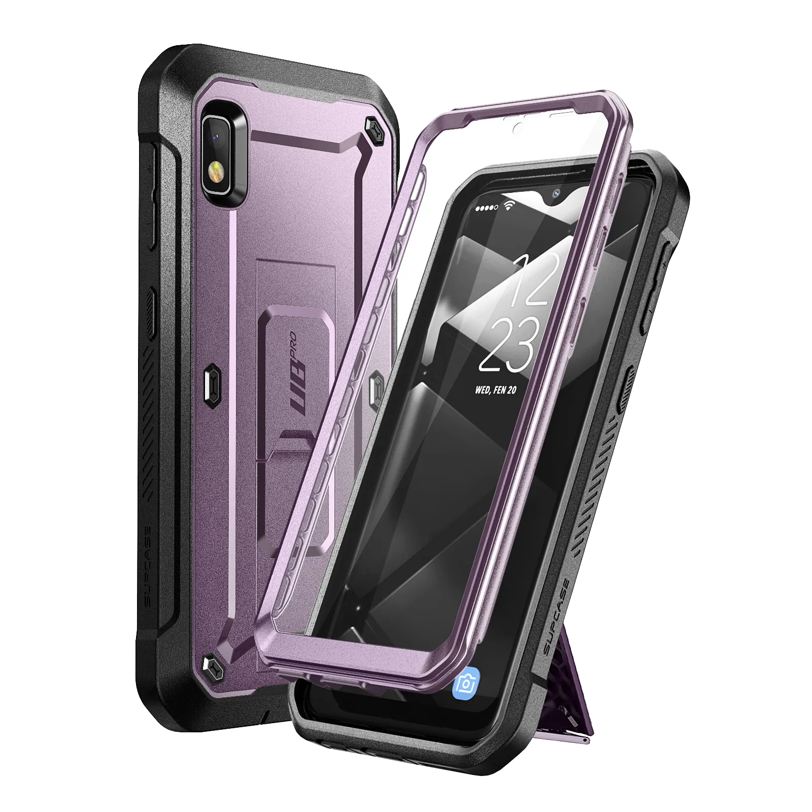 Urban Texture Galaxy A10e Unicorn Beetle Pro Rugged Holster Case-Metallic Purple