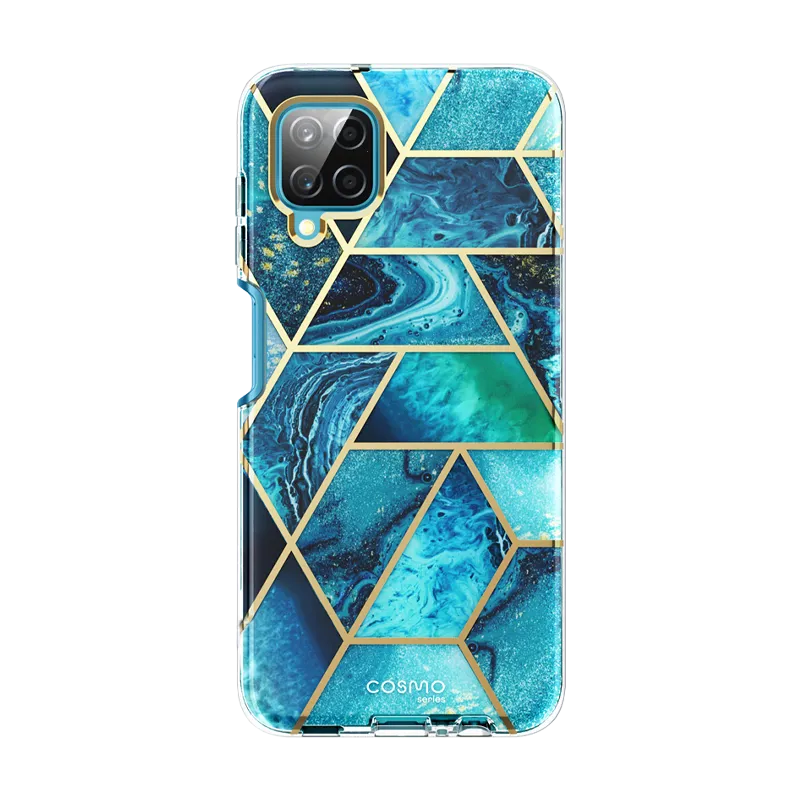 Modern Grip Design Galaxy A12 Cosmo Case - Ocean Blue