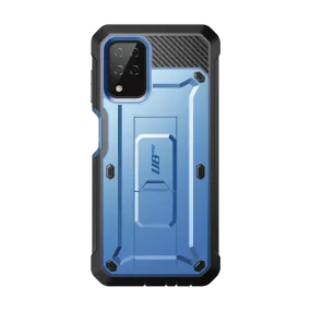 Galaxy A12 Unicorn Beetle Pro Rugged Holster Case-Metallic Blue Minimal Look