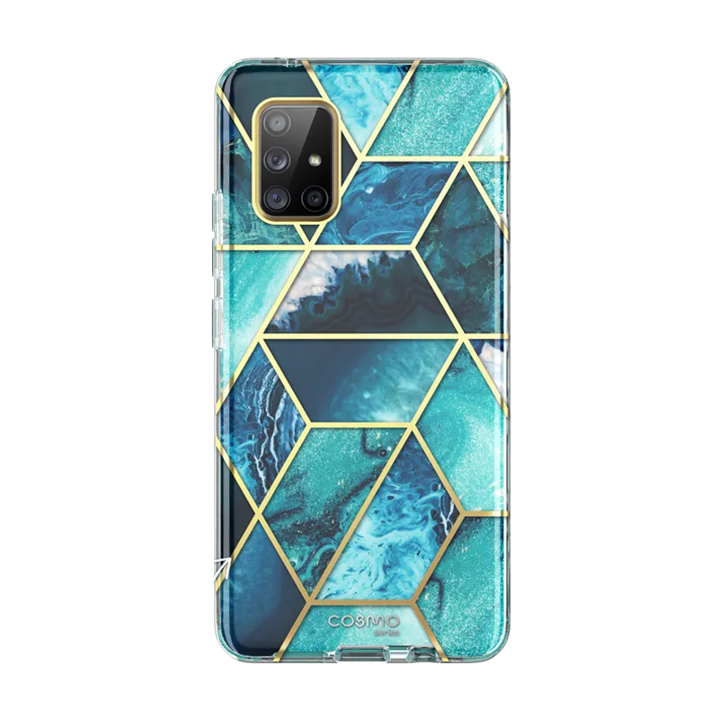 Smooth Pattern Galaxy A51 5G Cosmo Case - Ocean Blue