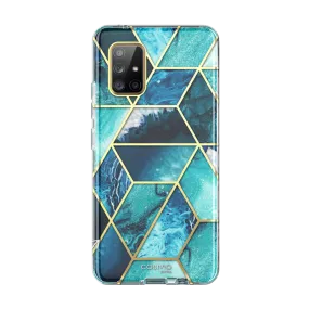 Smooth Pattern Galaxy A51 5G Cosmo Case - Ocean Blue