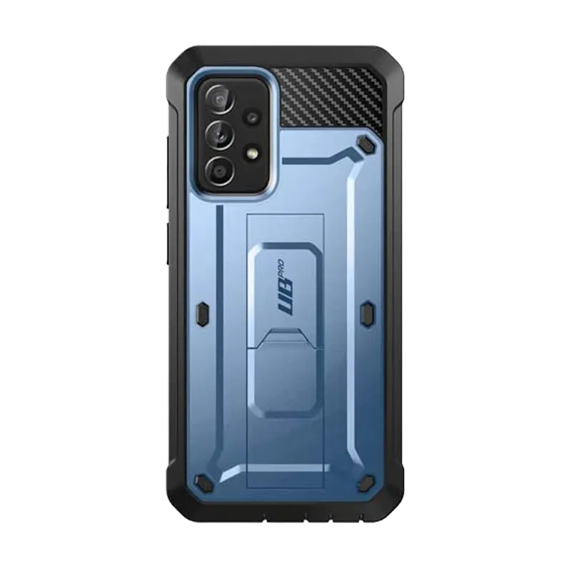 Wireless charging Stylish Edge Galaxy A72 Unicorn Beetle Pro Rugged Holster Case-Metallic Blue