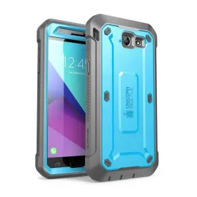 Soft Texture Slim Fitment Galaxy J7 (2017) Unicorn Beetle Pro Full Body Rugged Holster Case-Blue