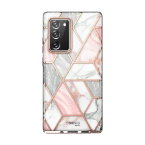 Galaxy Note20 Cosmo Case - Marble Pink Smooth Surface Layer Clear Protection