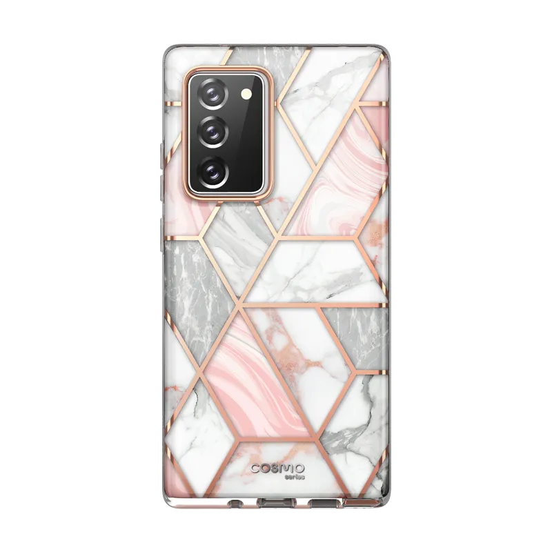 Galaxy Note20 Cosmo Case - Marble Pink Smooth Surface Layer Clear Protection