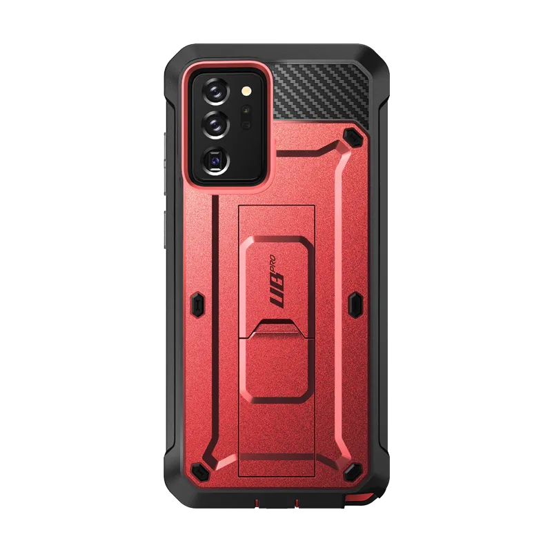 Modern Grip Matte Detail Galaxy Note20 Ultra Unicorn Beetle PRO Rugged Holster Case-Metallic Red