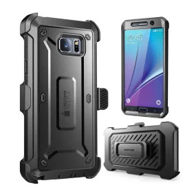 Galaxy Note5 Unicorn Beetle Pro Full Body Rugged Holster Case with Screen Protector-Black Stylish frame Magnetic Mount