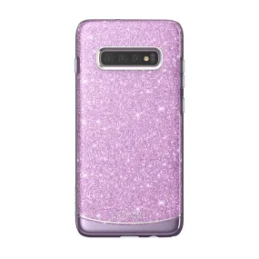 Flexible Grip Galaxy S10 Cosmo Case - Glitter Purple