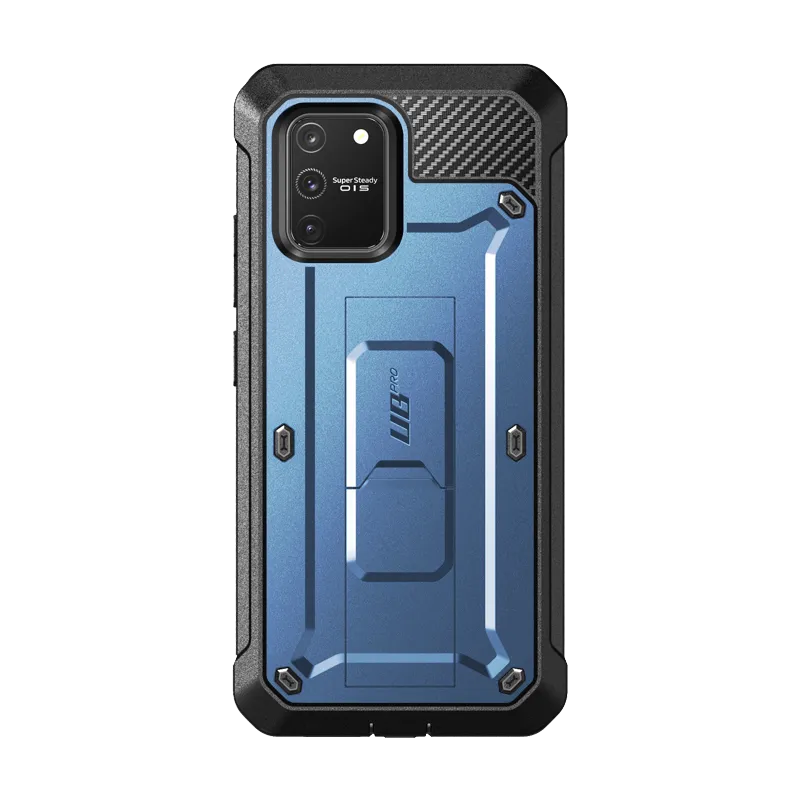Galaxy S10 Lite Unicorn Beetle Pro Full Body Rugged Holster Case-Metallic Blue Vivid Pattern Design