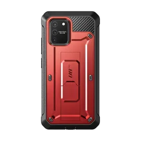 Galaxy S10 Lite Unicorn Beetle Pro Full Body Rugged Holster Case-Metallic Red Hybrid Build Texture Soft Grip Finish