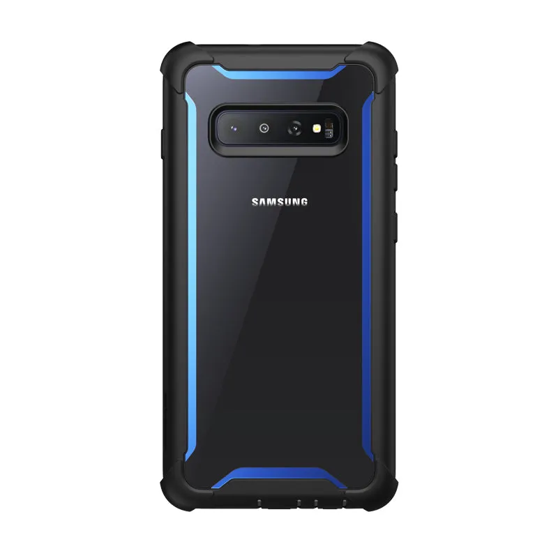 Universal Fit Protective Edge Layer Galaxy S10 Plus Ares Case - Blue