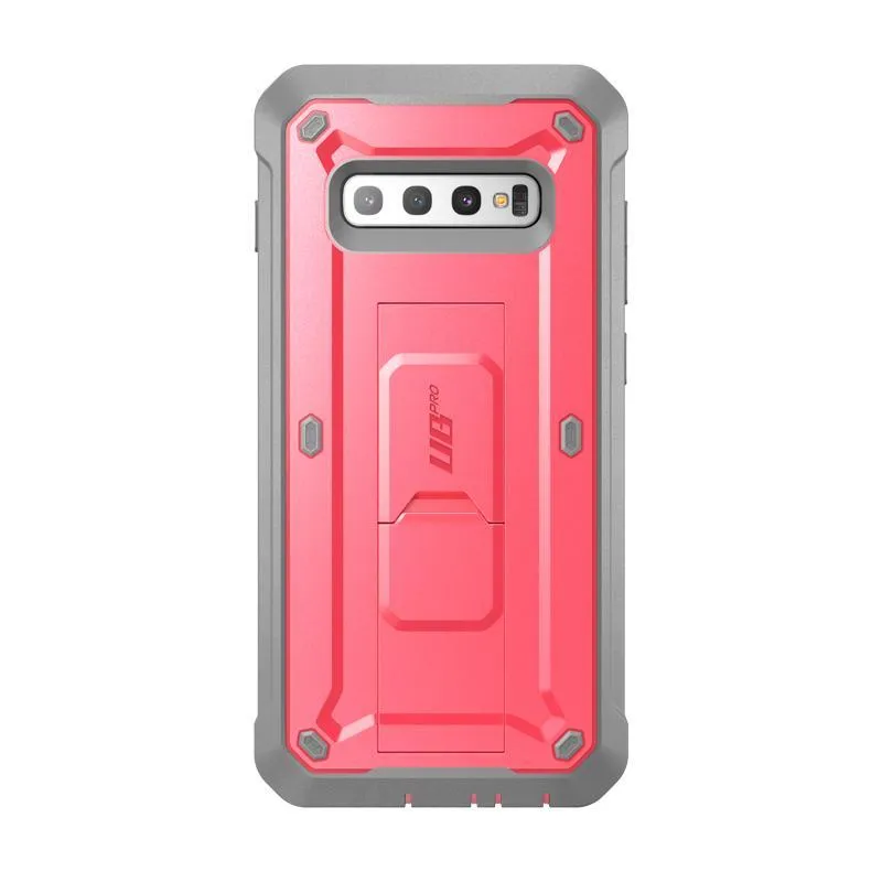 Classic Frame Comfort Design Layer Galaxy S10 Unicorn Beetle Pro Rugged Holster Case Without Screen Protector-Pink