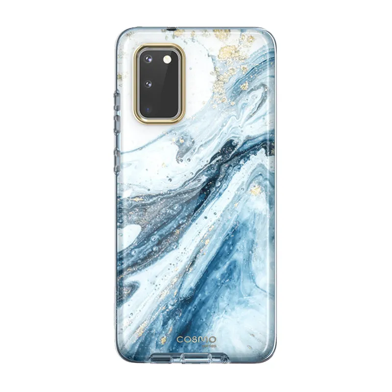 Galaxy S20 Cosmo Case - Marble Blue Vivid colors
