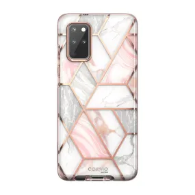 Matte Layer Outdoor Design Galaxy S20 Plus Cosmo Case - Marble Pink