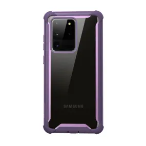 Strong Frame Galaxy S20 Ultra Ares Clear Rugged Case - Purple