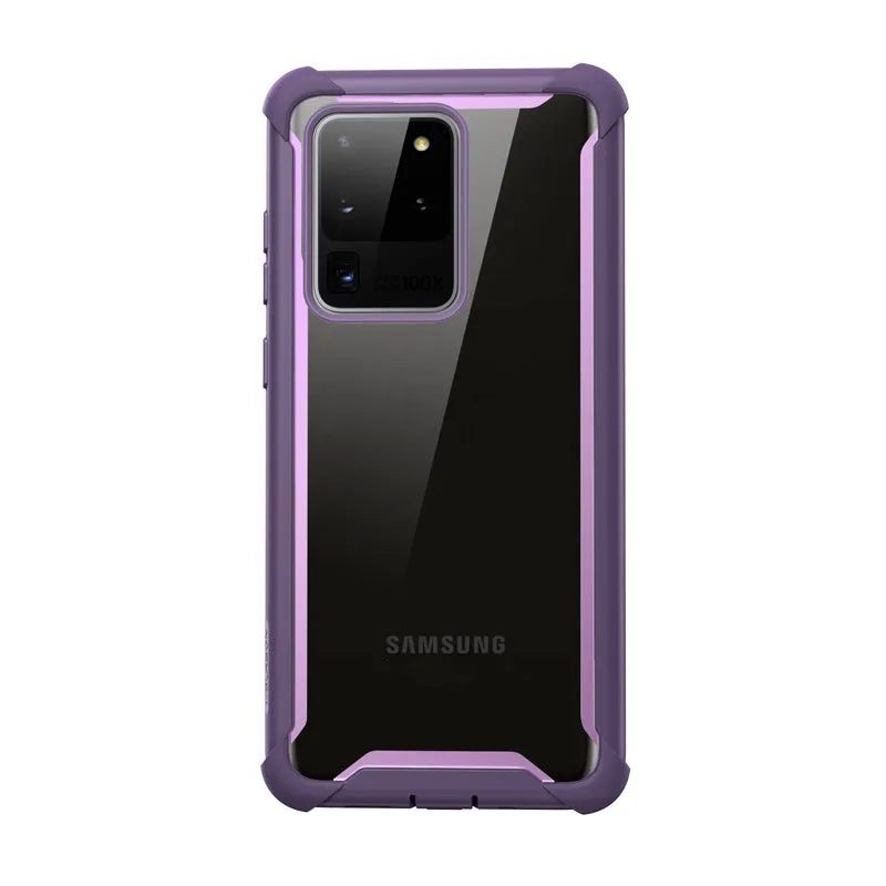 Strong Frame Galaxy S20 Ultra Ares Clear Rugged Case - Purple