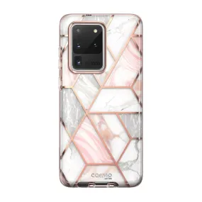 Durable Protection Layer Modern Look Finish Galaxy S20 Ultra Cosmo Case - Marble Pink