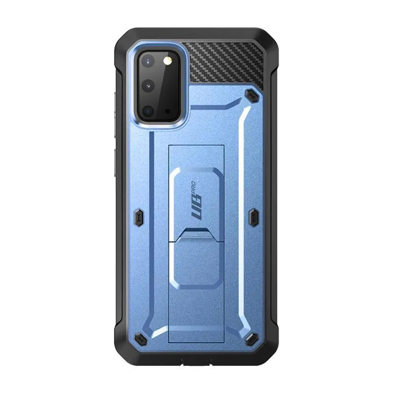 Galaxy S20 Unicorn Beetle Pro Rugged Case-Metallic Blue Strong Corners Vivid Detail Texture
