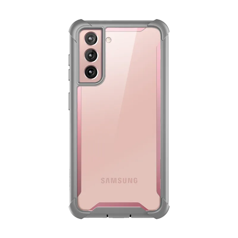 Galaxy S21 Ares Clear Rugged Case - Pink Light Form Hybrid Shield