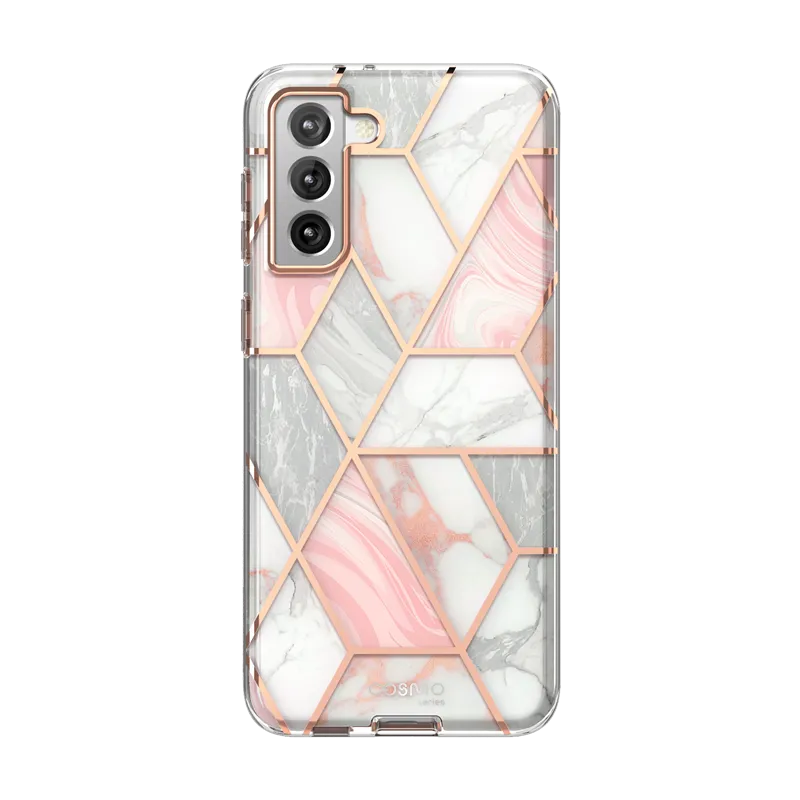 Galaxy S21 Cosmo Case - Marble Pink Protective Build