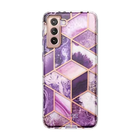 Galaxy S21 Cosmo Case - Marble Purple Hybrid Pattern Design