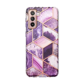 Affordable option Premium Edge Design Galaxy S21 FE Cosmo Case- Marble Purple