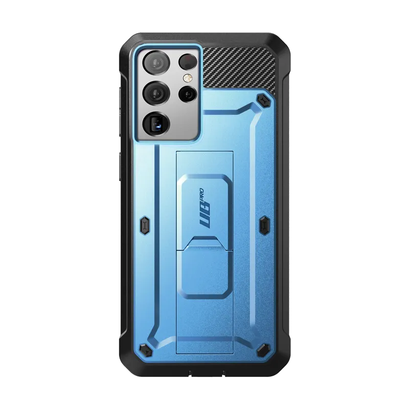 Compact Build Comfort Shape Galaxy S21 Ultra Unicorn Beetle Pro Rugged Case-Metallic Blue