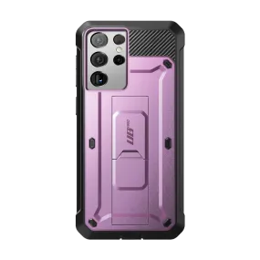 Subtle Texture Stylish Color Galaxy S21 Ultra Unicorn Beetle Pro Rugged Case-Metallic Purple