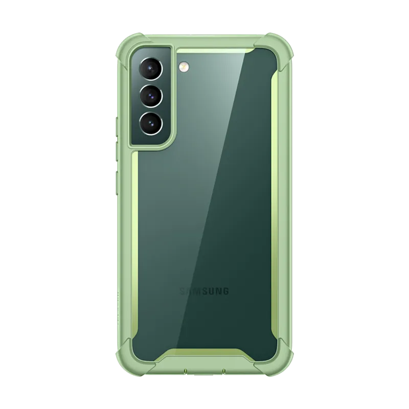 Scratch Proof Smooth Edges Galaxy S22 Ares Clear Rugged Case -  Green