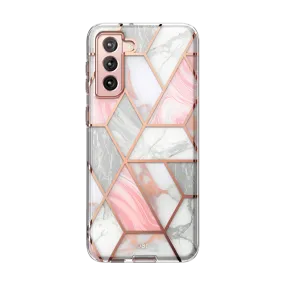 Premium Build Flexible frame Galaxy S22 Cosmo Case - Marble Pink