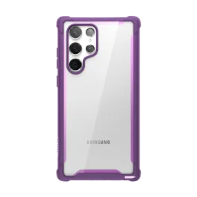 Protective Look Comfort Texture Galaxy S22 Ultra Ares Clear Rugged Case - Purple