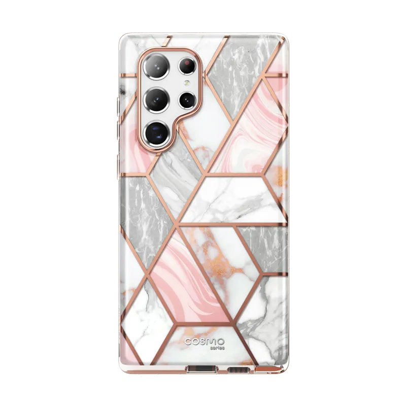 Light Design Galaxy S22 Ultra Cosmo Case - Marble Pink