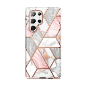 Light Design Galaxy S22 Ultra Cosmo Case - Marble Pink