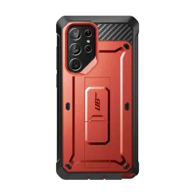 Edge Protection Galaxy S22 Ultra Unicorn Beetle PRO Rugged Case-Metallic Red
