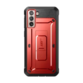 Compact Texture Layer Galaxy S22 Unicorn Beetle PRO Rugged Case-Metallic Red