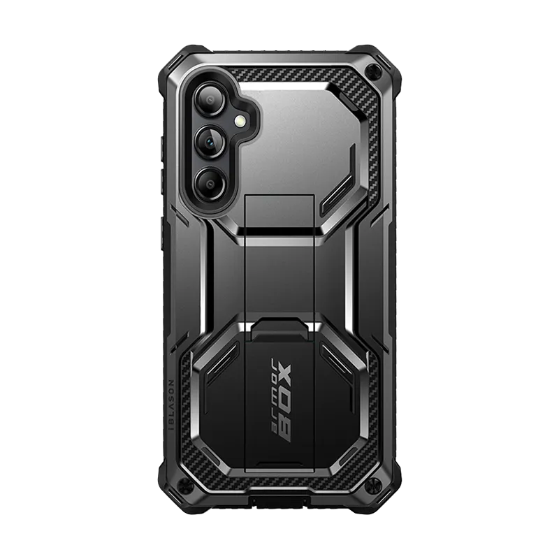 Smooth Form Texture Rugged Frame Design Galaxy S23 FE Armorbox Rugged Case - Black