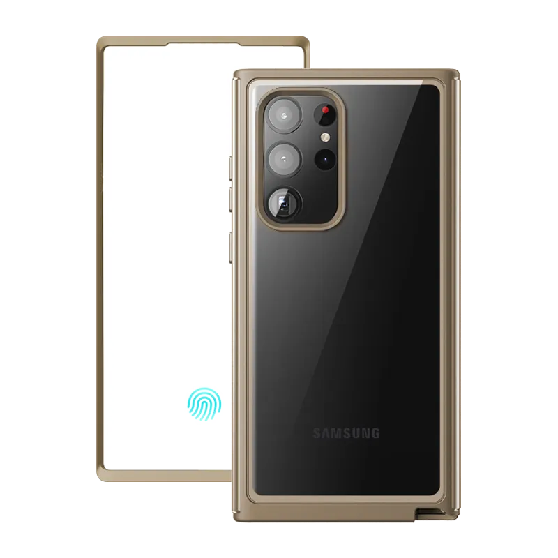 Galaxy S23 Ultra Unicorn Beetle EDGE XT Bumper Case With Screen Protector-Cream Soft Detail Layer