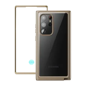 Galaxy S23 Ultra Unicorn Beetle EDGE XT Bumper Case With Screen Protector-Cream Soft Detail Layer