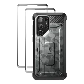 Durable Build Quality Modern Look Galaxy S23 Ultra Unicorn Beetle PRO Screen Protector Case-Gray Camo