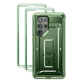 Rugged Look Smooth Look Galaxy S23 Ultra Unicorn Beetle PRO Screen Protector Case-Green Fog