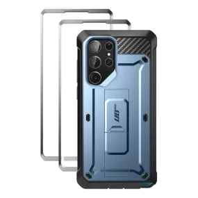 Galaxy S23 Ultra Unicorn Beetle PRO Screen Protector Case-Metallic Blue Sleek Detail