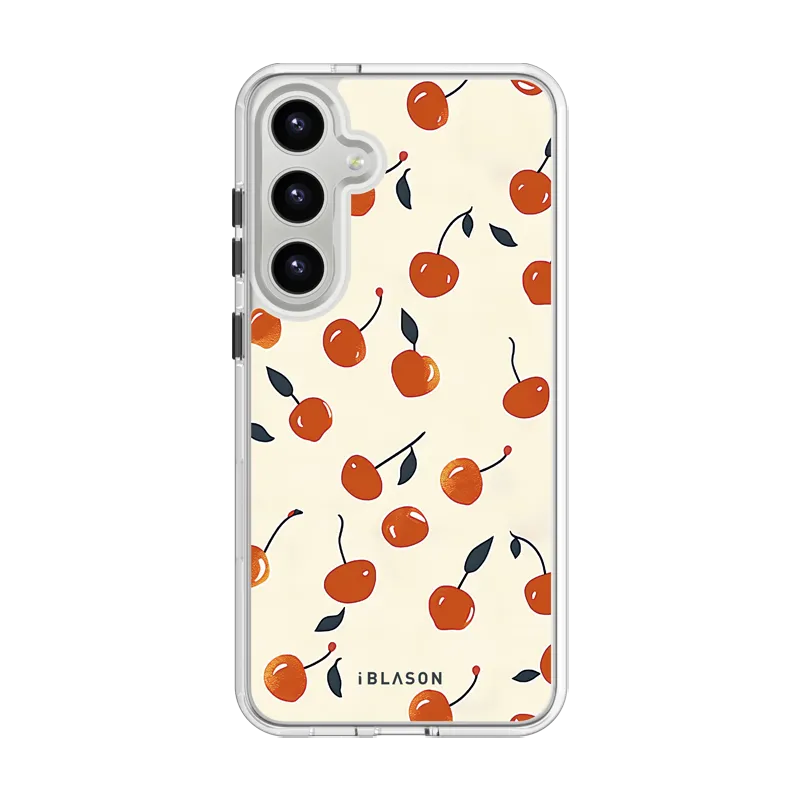 Galaxy S24 Halo MagSafe Cute Phone Case - Sweet Cherries Protective Detail Classic Pattern
