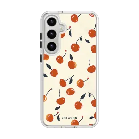 Galaxy S24 Halo MagSafe Cute Phone Case - Sweet Cherries Protective Detail Classic Pattern