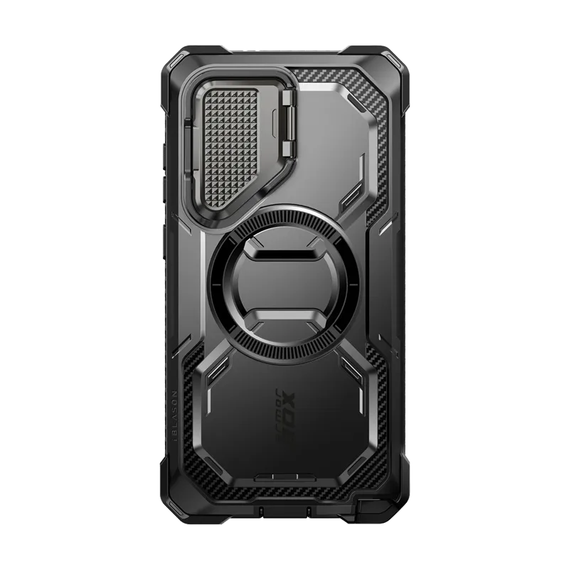 Galaxy S24 Ultra Armorbox Protective Phone Case - Black Grip Texture Compact Shell