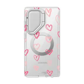 Galaxy S24 Ultra Cosmo Clear Phone Case - Hearts Elegant Touch Flexible Material