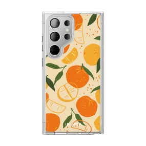 Galaxy S24 Ultra Halo MagSafe Cute Phone Case - Oranges & Lemons Custom Fit Luxury Texture Design