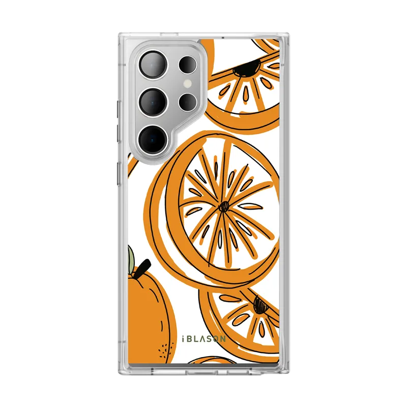 Minimal Surface Comfort Accessory Galaxy S24 Ultra Halo MagSafe Cute Phone Case - Oranges